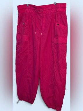 Athleta Fuchsia Cargo Track Joggers